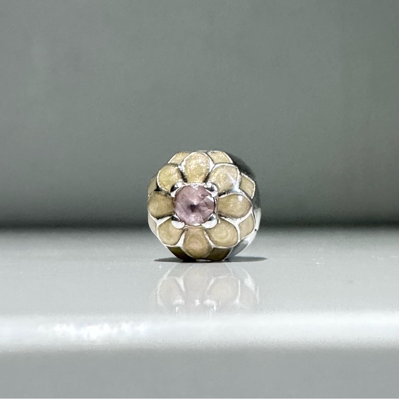 [SOLD] AUTHENTIC PANDORA 925 STERLING SILVER BLOOMING DAHLIA CLIP CHARM - Picture 3 of 11